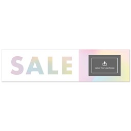 2'x8' Same Day Banner with Tabs with Modern Holographic design
