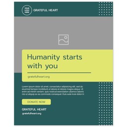 Poster, 16x20, Satin Photo Paper with NonProfit Green design