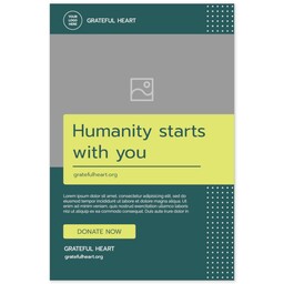 Poster, 20x30, Satin Photo Paper with NonProfit Green design