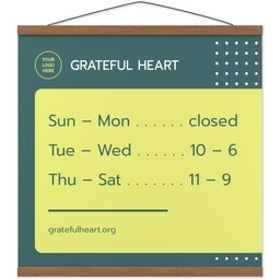 20"x20" Large Format Print with Hanger with NonProfit Green design
