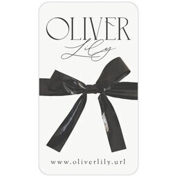 Business Cards - Rounded Corners with Polished Bow design