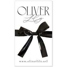 Business Card with Polished Bow design