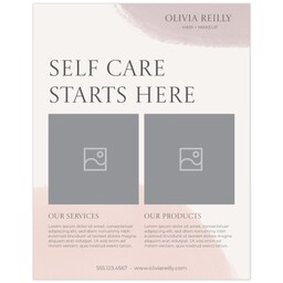 Poster, 11x14, Glossy Photo Paper with Soft Watercolor design