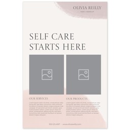 Poster, 12x18, Glossy Photo Paper with Soft Watercolor design