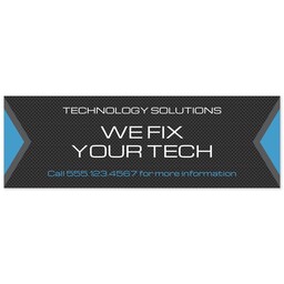 2'x6' Same Day Banner with Tabs with Tech Focus design