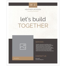 16"x20" Board Print (Bordered) with Classic Monogram design