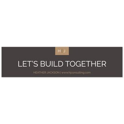 2'x8' Same Day Banner with Tabs with Classic Monogram design