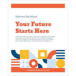 11"x14" Board Print (Bordered) with Geometric Shapes design