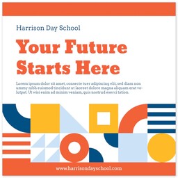 Poster, 12x12, Satin Photo Paper with Geometric Shapes design