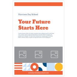 20"x30" Board Print (Bordered) with Geometric Shapes design