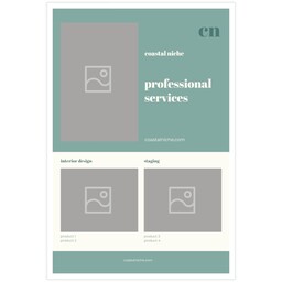 20"x30" Board Print (Bordered) with Modern Clean design