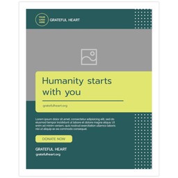 11"x14" Board Print (Bordered) with Non Profit Green design