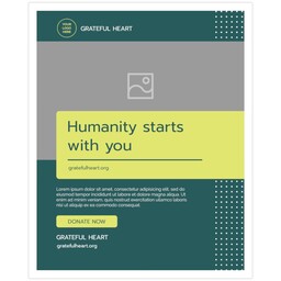 16"x20" Board Print (Bordered) with Non Profit Green design