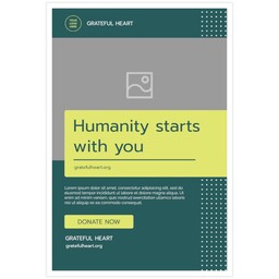 20"x30" Board Print (Bordered) with Non Profit Green design