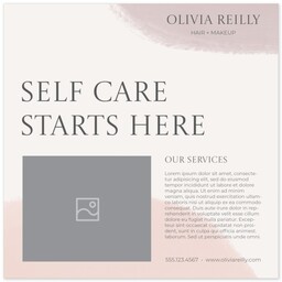 Poster, 12x12, Satin Photo Paper with Soft Watercolor design